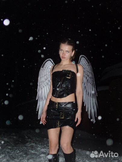 Кожаный топ