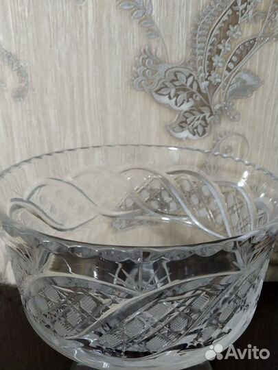 Фруктовница на ножке хрусталь