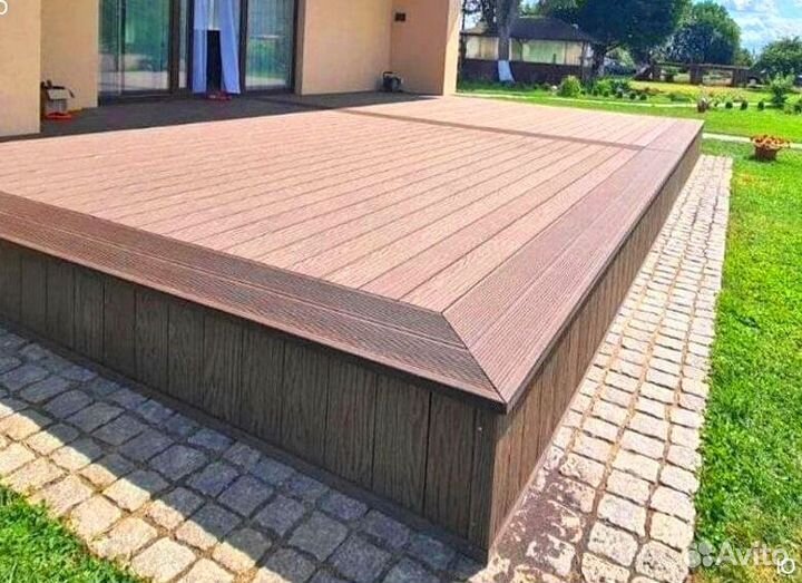 Террасная доска дпк брашированный вельвет