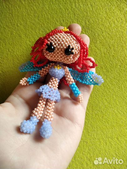 Фея Блум (Винкс) из бисера. Амигуруми