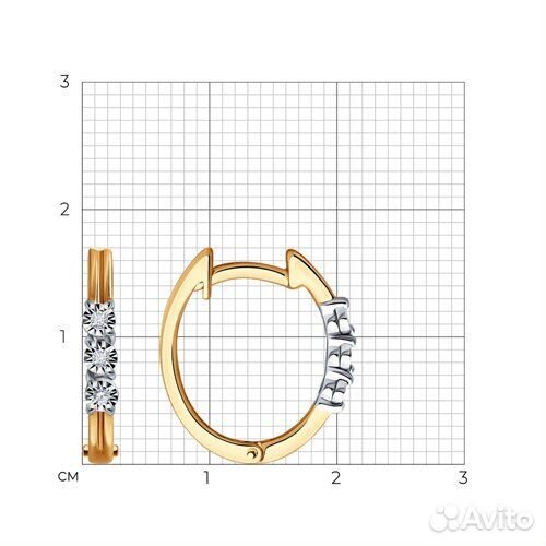 Серьги Diamant из золота, 51-220-01862-1