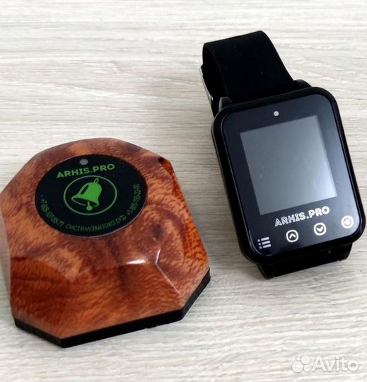 Кнопка вызова официанта Бургер с часами Элит