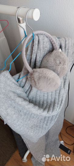 Женские шарфы шапки теплые ушки