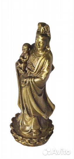 Гуань Инь с ребенком - Китайская Бронза ru*541