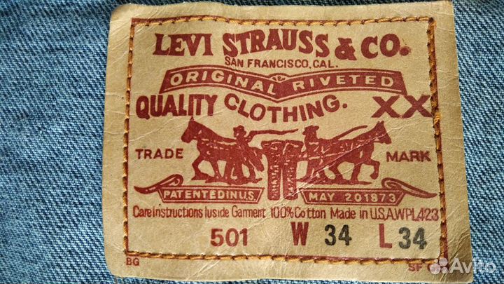 Куртка джинсовая Levis, Vintage. Made in USA