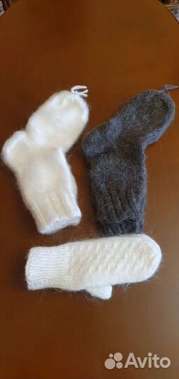 Носки и варежки из козьего пуха