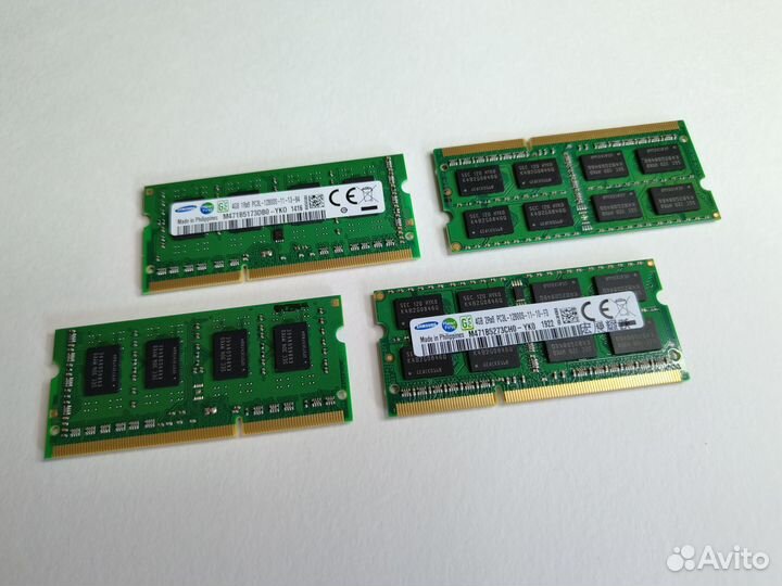 DDR3/ddr3l Samsung So-Dimm 4gb PC12800S (1600Мгц)
