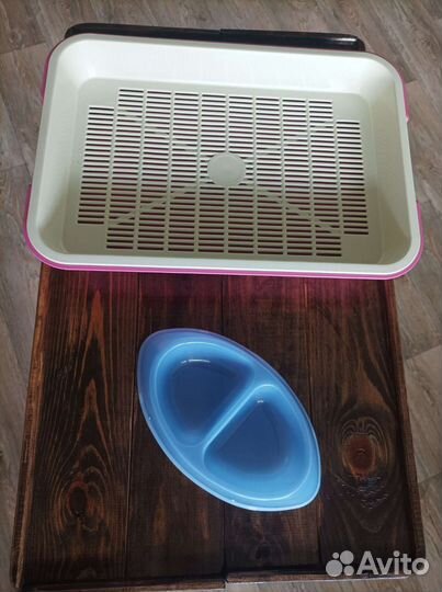 Туалет лоток для кошек и кормушка