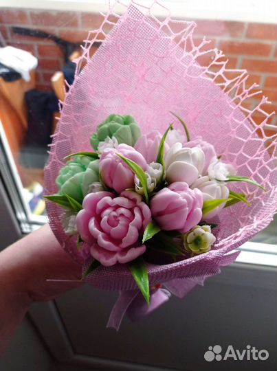 Букет цветов из мыла