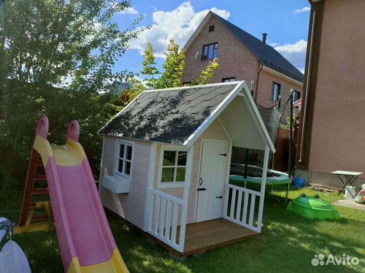 Детский деревянный домик для дачи