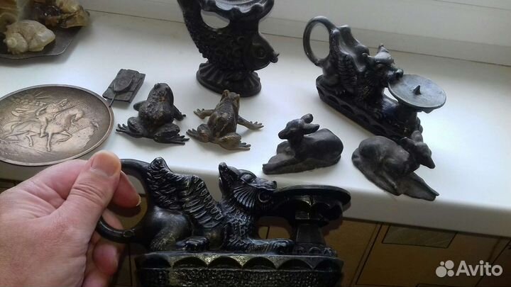 Статуйк. фигурк. тяжеленьки старин