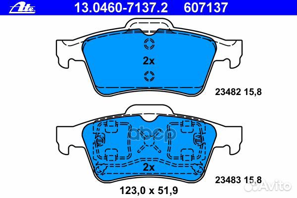 Колодки зад.nissan primera P12/ford focus