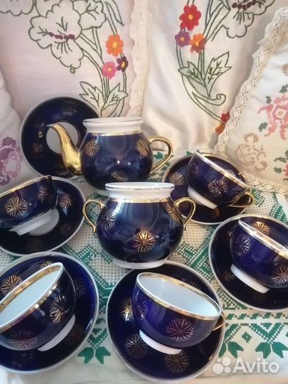 Сервиз чайный кобальт