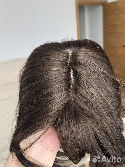 Парик накладка из натуральных волос