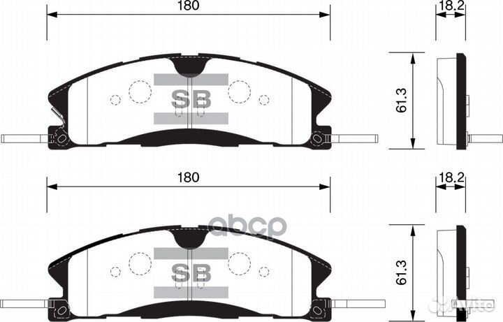 Колодки тормозные дисковые, передние SP1620 San