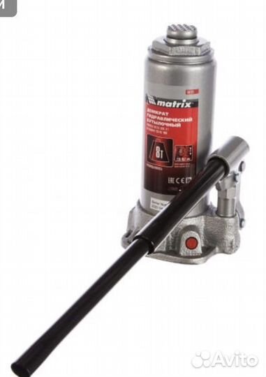 Домкрат 8т гидравлический бутылочный, h подъема 23