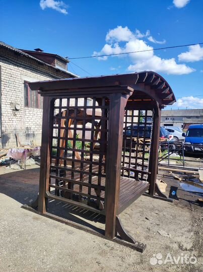 Качель пергола с качалкой