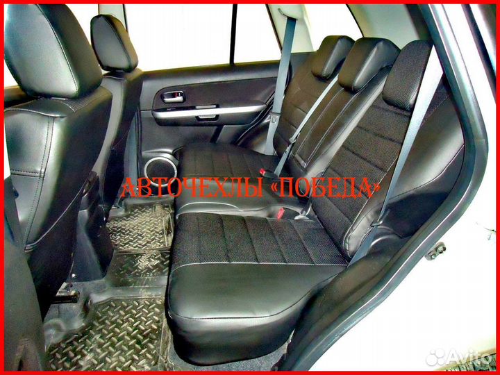 Чехлы Suzuki Grand Vitara из экокожи чёрные Класси