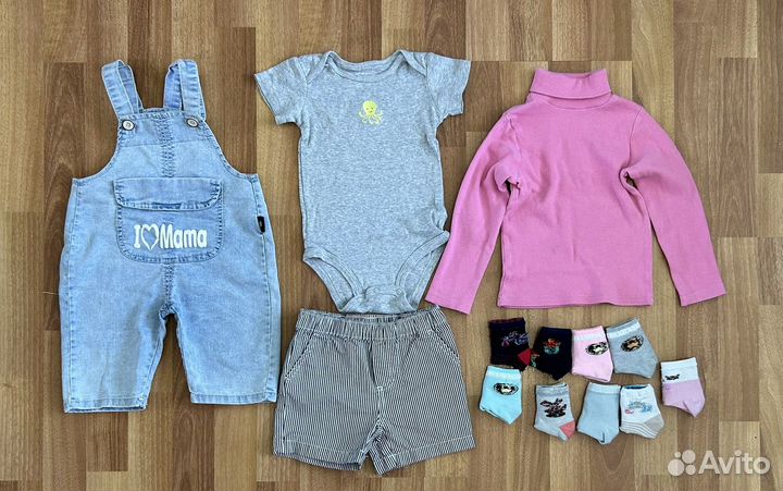 Детские вещи на девочку пакетом 80 размер