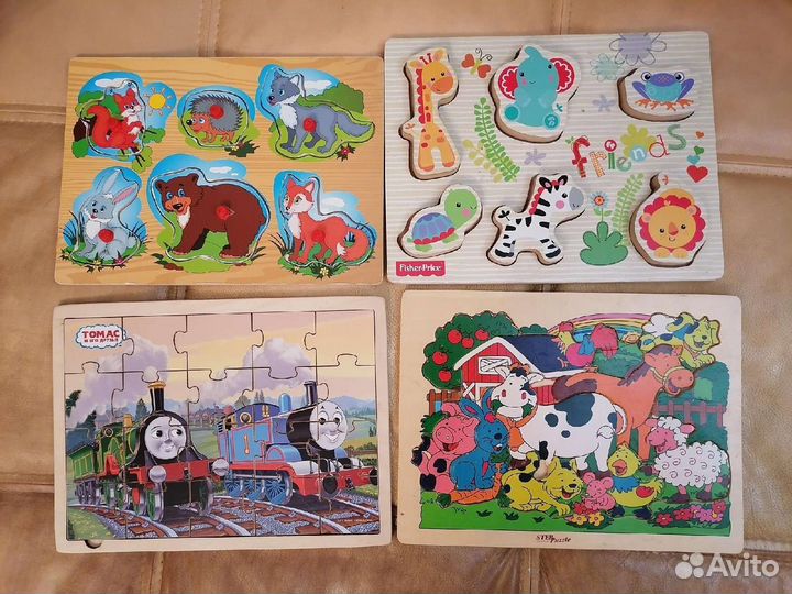 Деревянные паззлы для детей