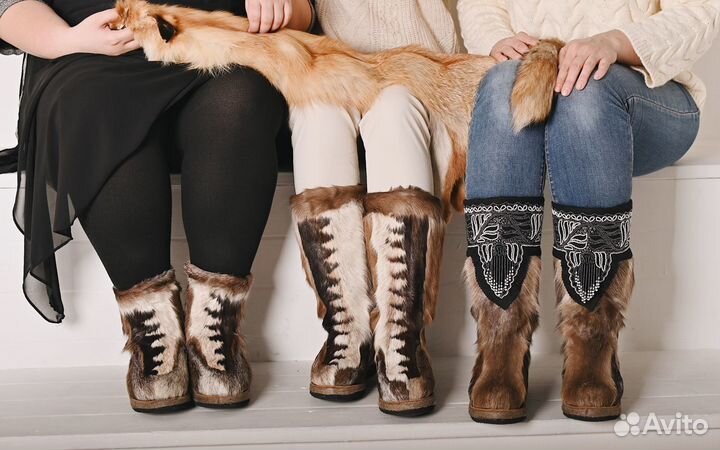 Унты женские и мужские (камус) пошив