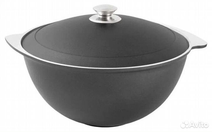 Казан для плова 12л. металлическая крышка