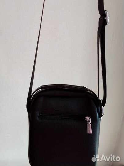 Мужская кожаная сумка через плечо новая