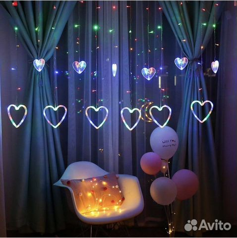 Гирлянда новогодняя на шторы