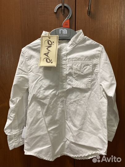 Рубашка белая новая для мальчика, р.92