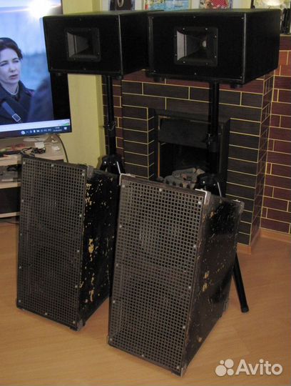 Колонки Frank Audio 2100W Рупоры Сабвуферы Штативы