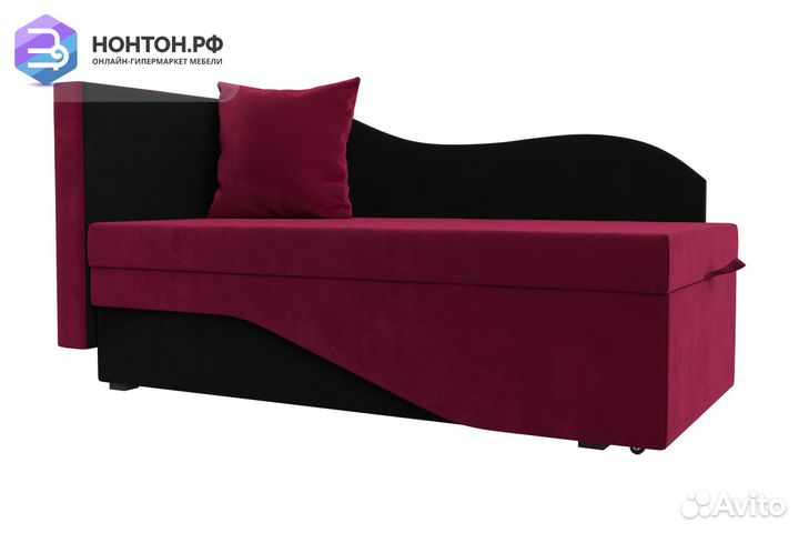 Кушетка выкатная Гармония красная / черная