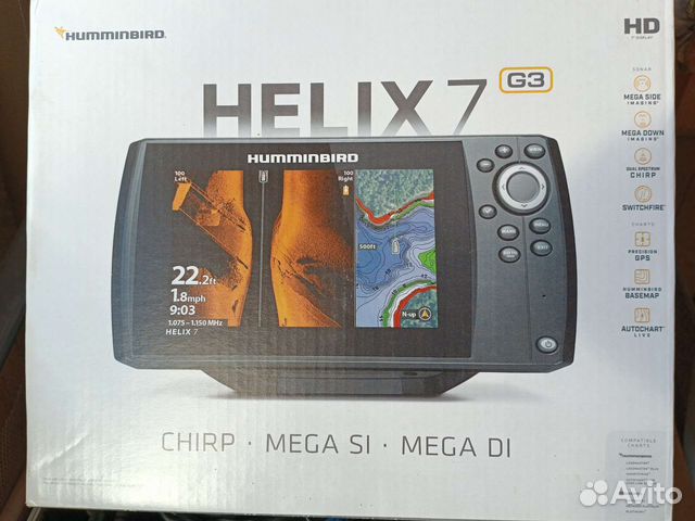 Эхолот humminbird helix 7 g3 + аккумулятор