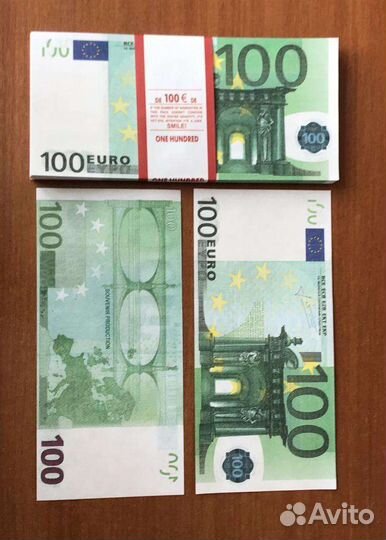 Пачка билет банка приколов 100 Евро