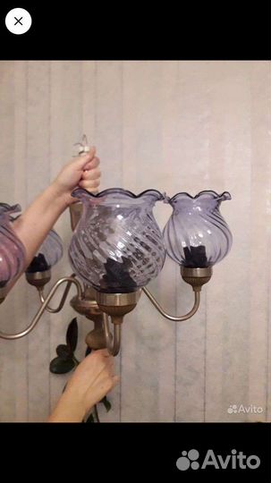 Люстры хрусталь СССР и чехия.винтаж