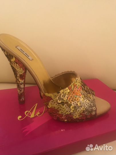 Шлепанцы MIU MIU