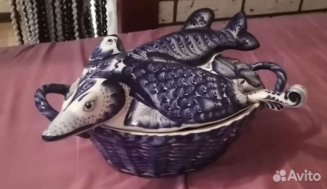 Супница гжель