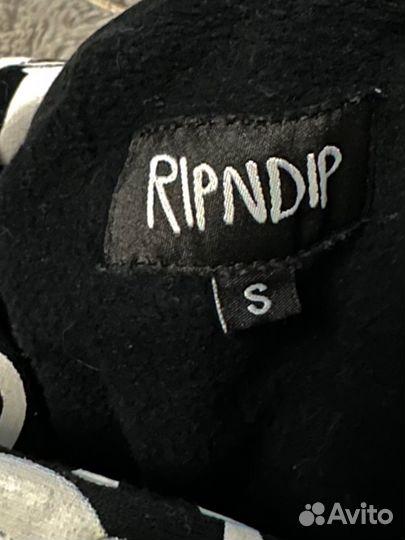 Толстовка мужская/женская черная с принтом ripndip