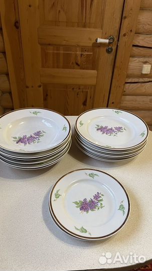 Ликино- дулево сервиз на 6 персон сирень
