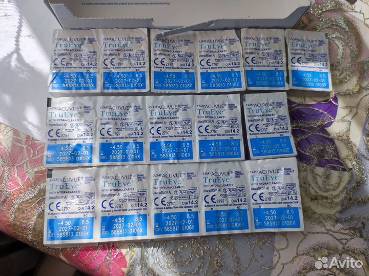 Линзы 1day acuvue TruEye 16 линз/8пар