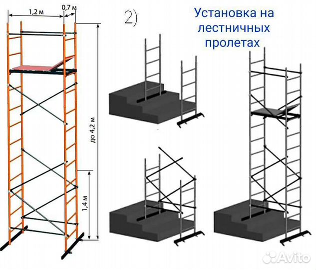 Вышка тура Компакт Н4,2м