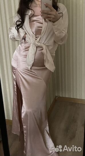 Платье вечернее шелковое