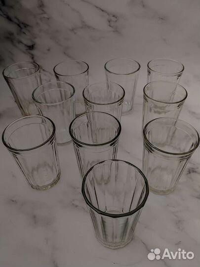 Стаканы граненные 11 штук