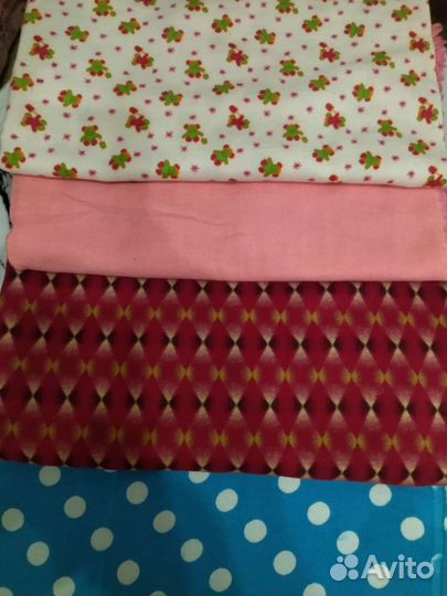 Ткани шотландка Шир. 1,5м и фланель СССР