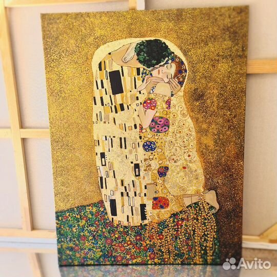 Картина с золотой поталью репродукция на заказ