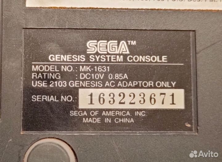 Sega Genesis (Mega Drive 2) Original VA-3