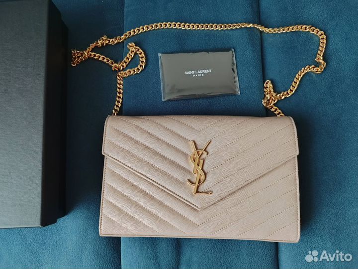 Сумка клатч Saint laurent натуральная кожа