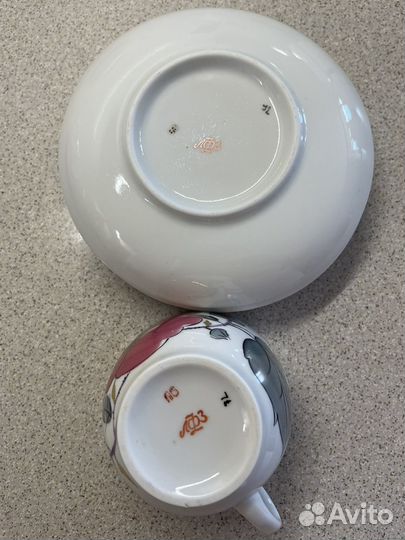 Предметы чайного сервиза Розовая ветка Лфз