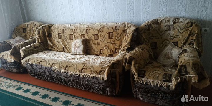 Диван и 2 кресла бу