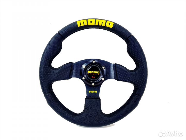 Руль momo Style - без выноса - 350мм (кожа/с логот