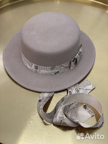 Шляпа фетровая женская с лентами новая